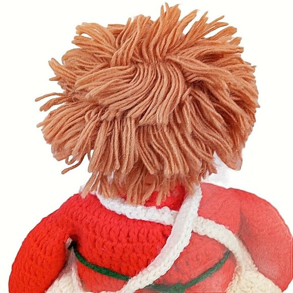Vintage Raggedy Doll With Crochet Outfit & Yarn Hair - Picture 4 of 7